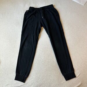Women's‎ Black Joggers Sweatpants Size M Elastic Waist Drawstring Pockets